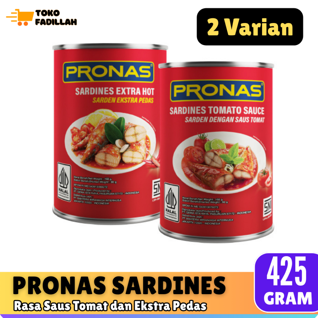 

PRONAS Sarden 425 gram - Saus Tomat & Ekstra Pedas