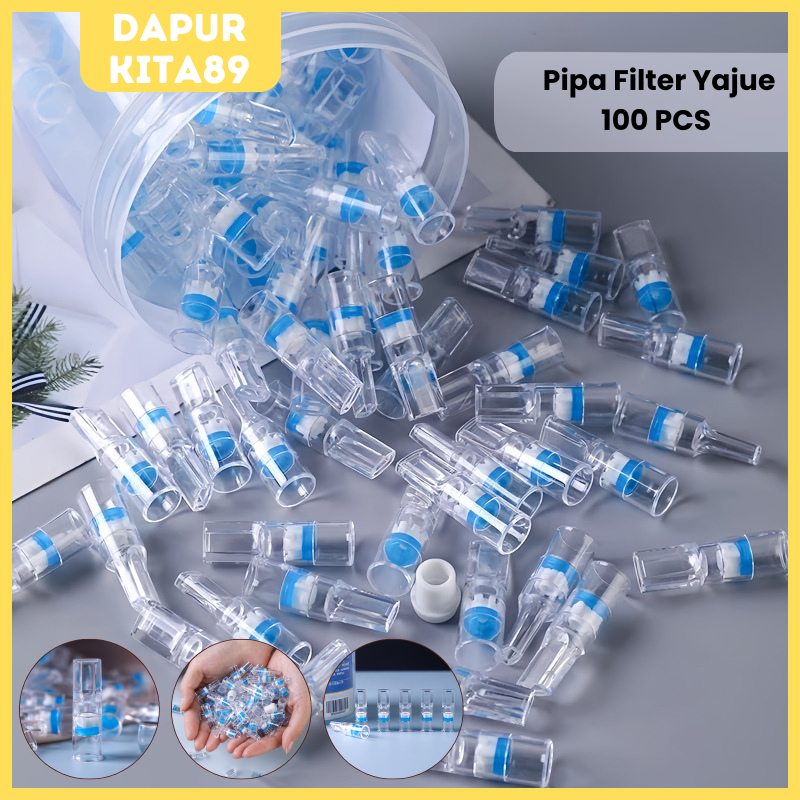 DK89 Pipa Filter Yajue 100 Pipa Holder Penyaring Racun Pipa Cangklong Pipa Isi 100 pcs