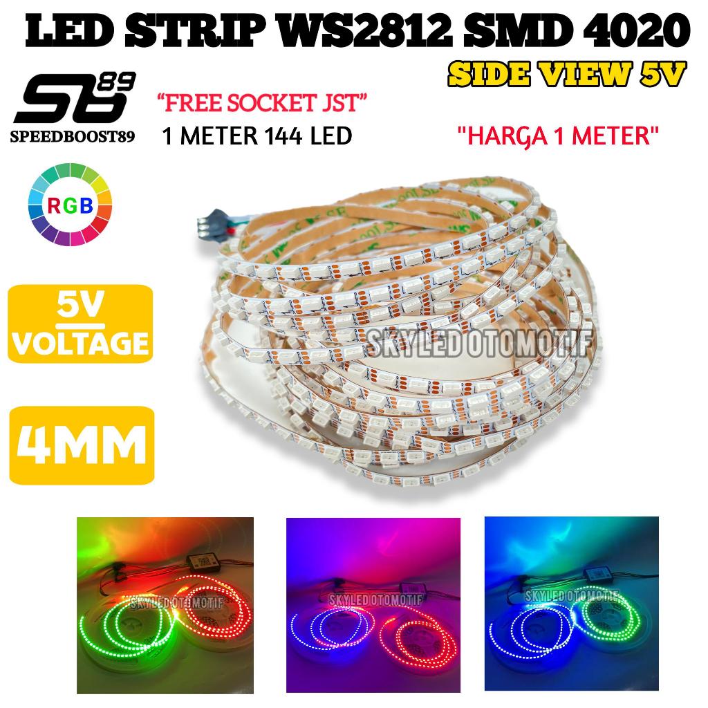 SKY Led Strip Side View 4020 RGB 4mm 5V 144 Led / Meter SMD Matrix List Addressable WS2812