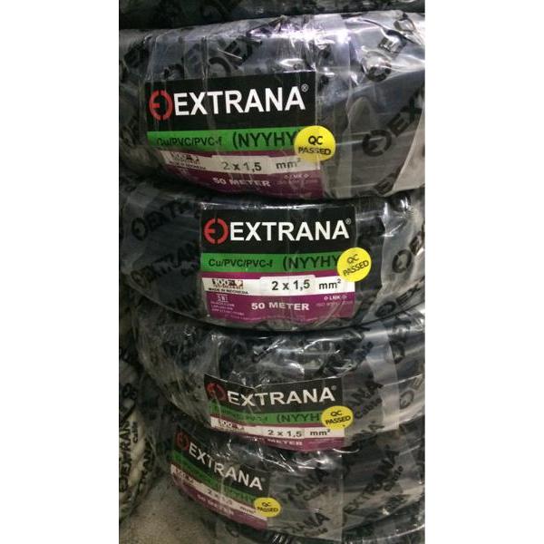 KABEL LISTRIK EXTRANA NYYHY / NYMHY 2x1.5mm  50 mtr
