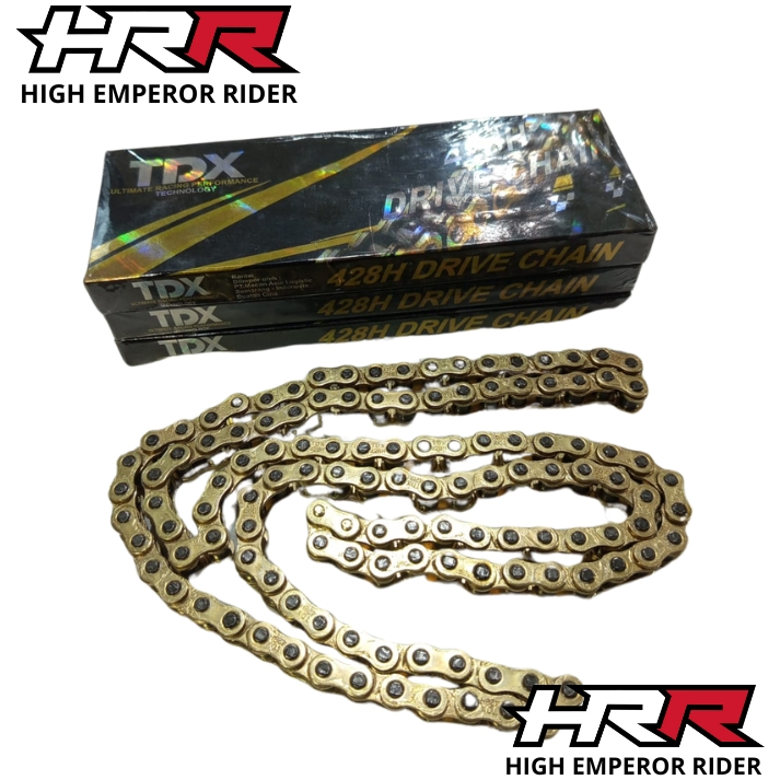RANTAI MOTOR GOLD 428H 104L 110L/112L/ 120L/128L/140L RANTE  MOTOR EMAS 428H ORIGINAL TDX Rantai mot