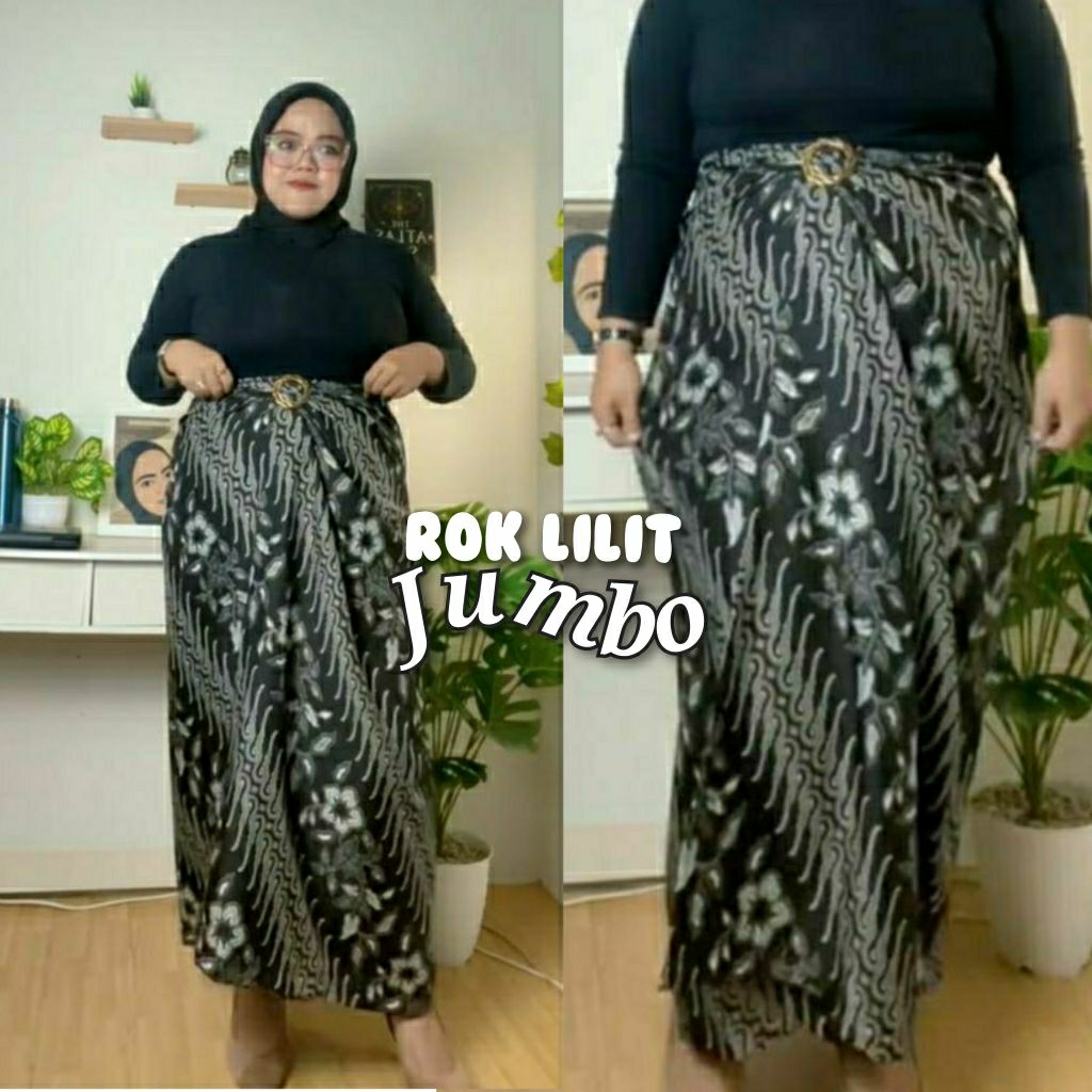 Rok Lilit Batik Jumbo / Bawahan Kebaya Rok Batik / Rok Lilit Modern  Free Ring / Kain Lilit Batik Ju
