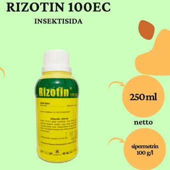 Rizotin 250ml Insektisida Sipermetrin Efektif Hama | RIZOTIN | RIZOTIN 250ML | RIZOTIN 100 EC