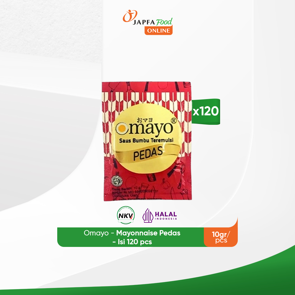 

Paket Omayo Mayonaise Pedas 10gr - Isi 120 pcs [12 x 10 sachet]