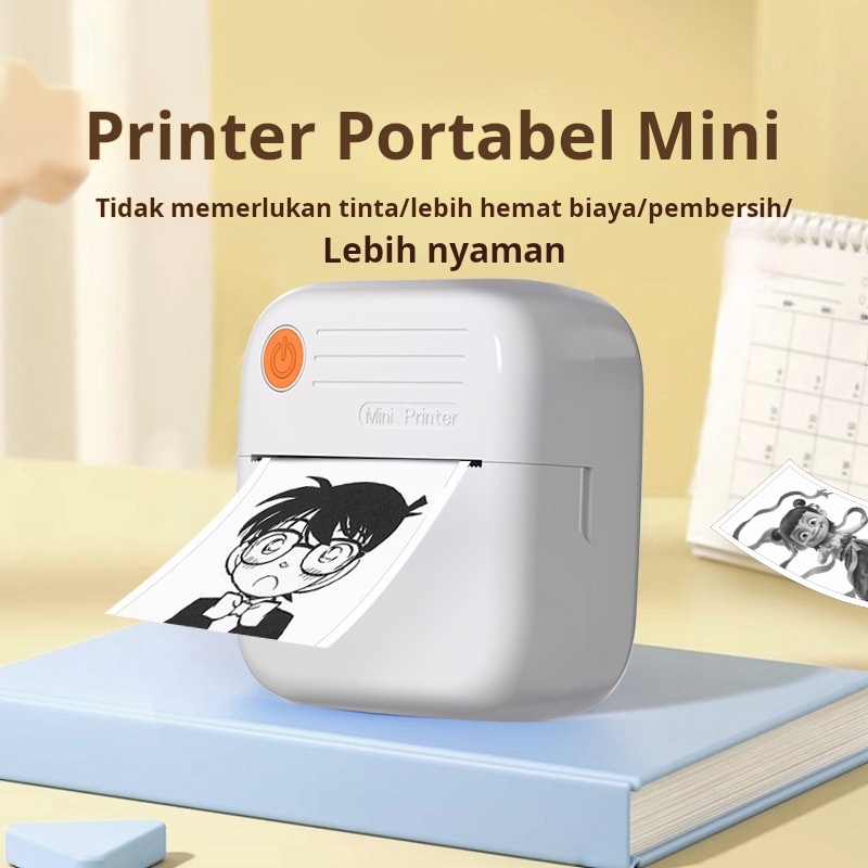 Mini Printer Portable Thermal Printer Pocket Printer Wireless Bluetooth Mini Foto Gambar Label Print