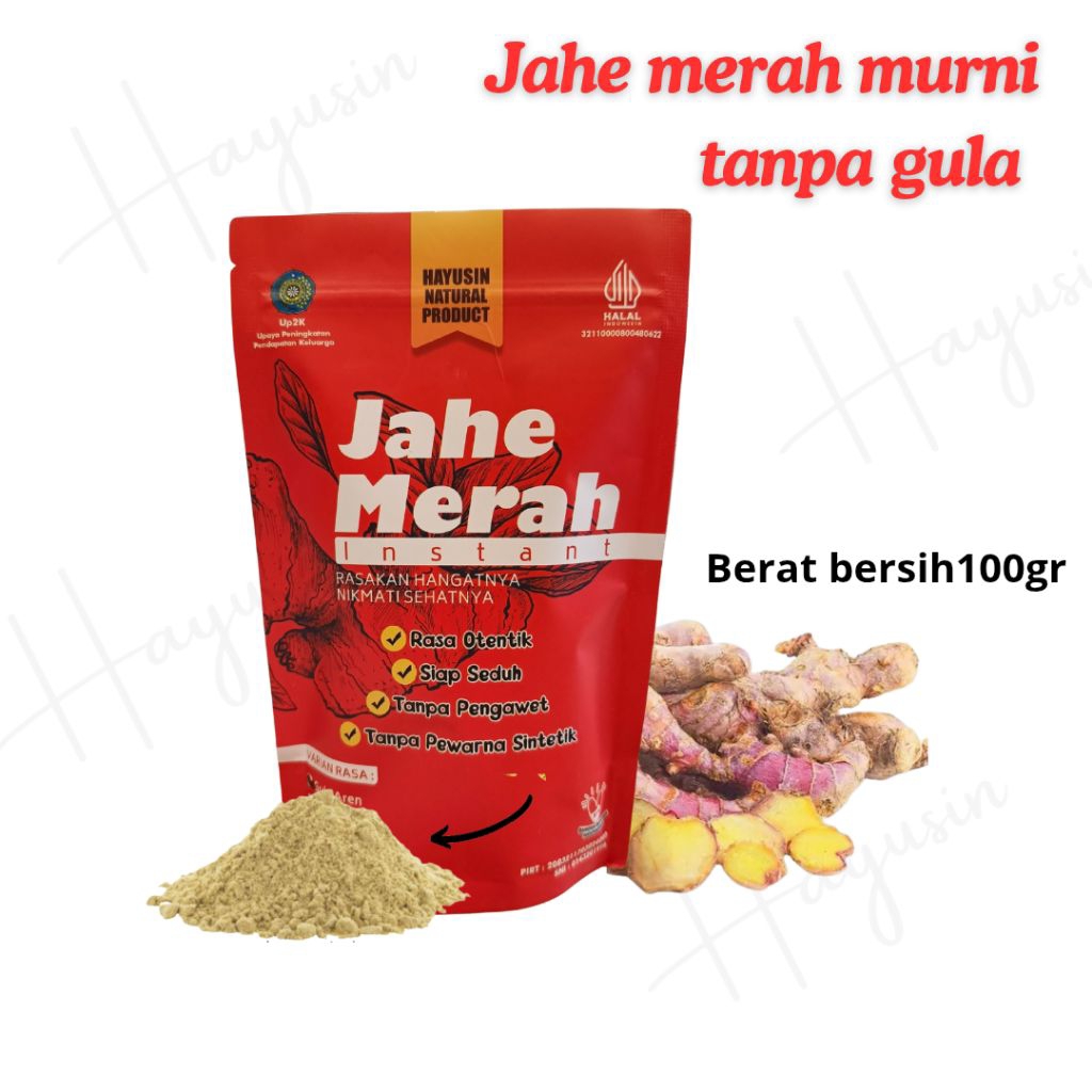 

Hayusin Jahe Merah Murni / Jahe Merah Asli / Jahe Merah Instan