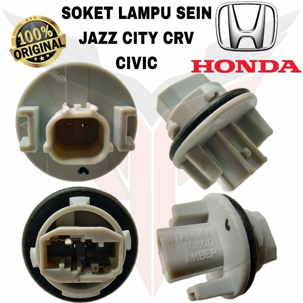 Soket Socket Lampu Bohlam Sein Sen Riting Honda Jazz City Stream Civic Crv Original
