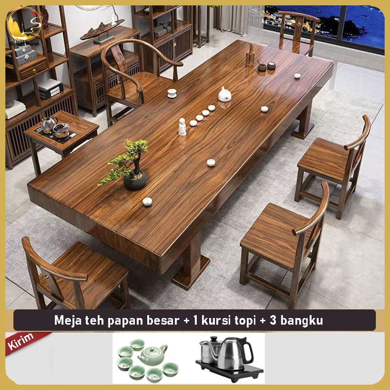 Meja teh kayu ek / meja teh kayu solid / meja teh Cina baru / meja teh rumah kantor/meja kerja/meja 