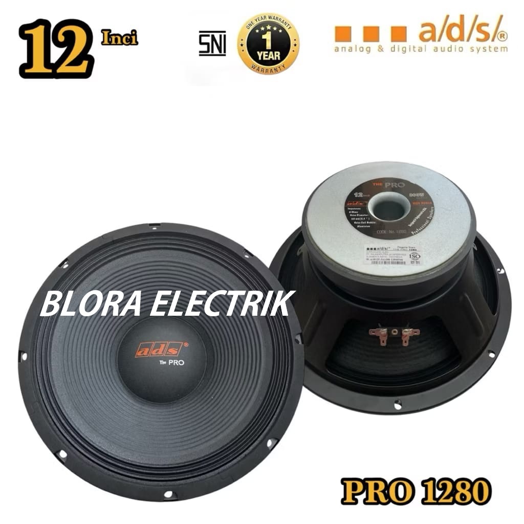 Speaker ADS PRO-1280 komponen speaker full range 12 inch fremium Garansi 1 Tahun