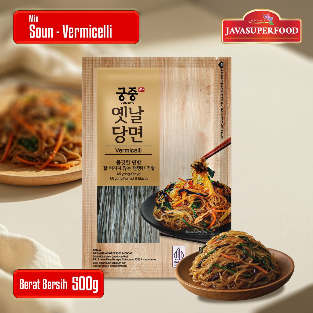 

KOREAN VERMICELLI HALAL 500g Mie Japchae / Sohun Soun Bihun Korea dangmyeon