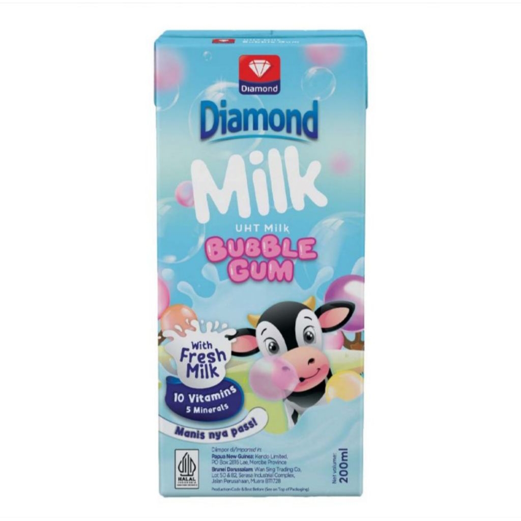 

Diamond Susu UHT Bubble Gum Kotak 200 ml