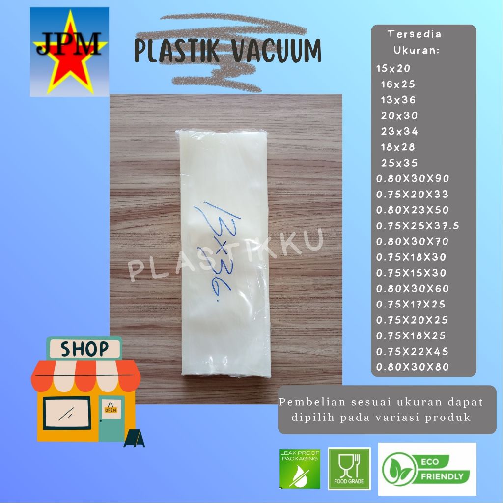 Plastik PE Vacum / Plastik Vacum Sealer / Plastik Kemasan Vacum / Plastik Makanan /Plastik Vacuum / 