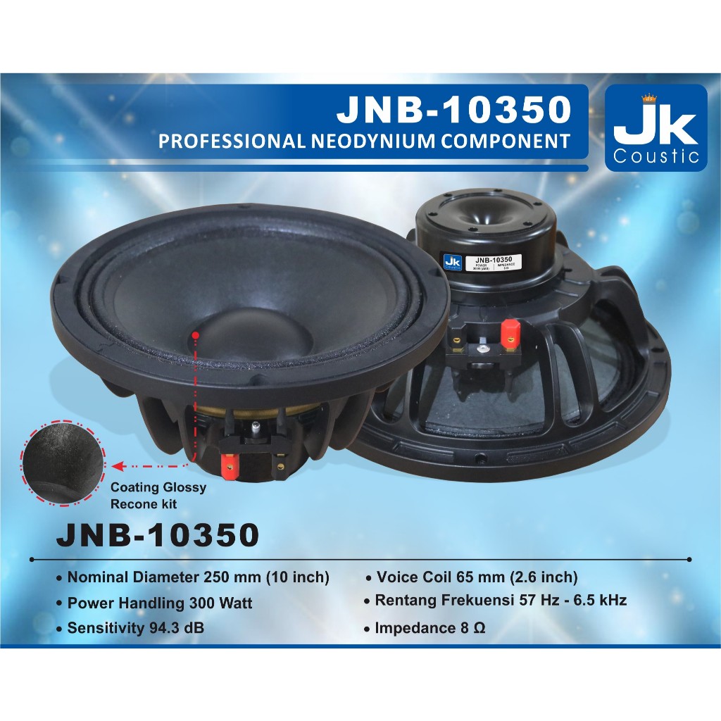 Speaker Neo 10 inch Jk Coustic JNB-10350