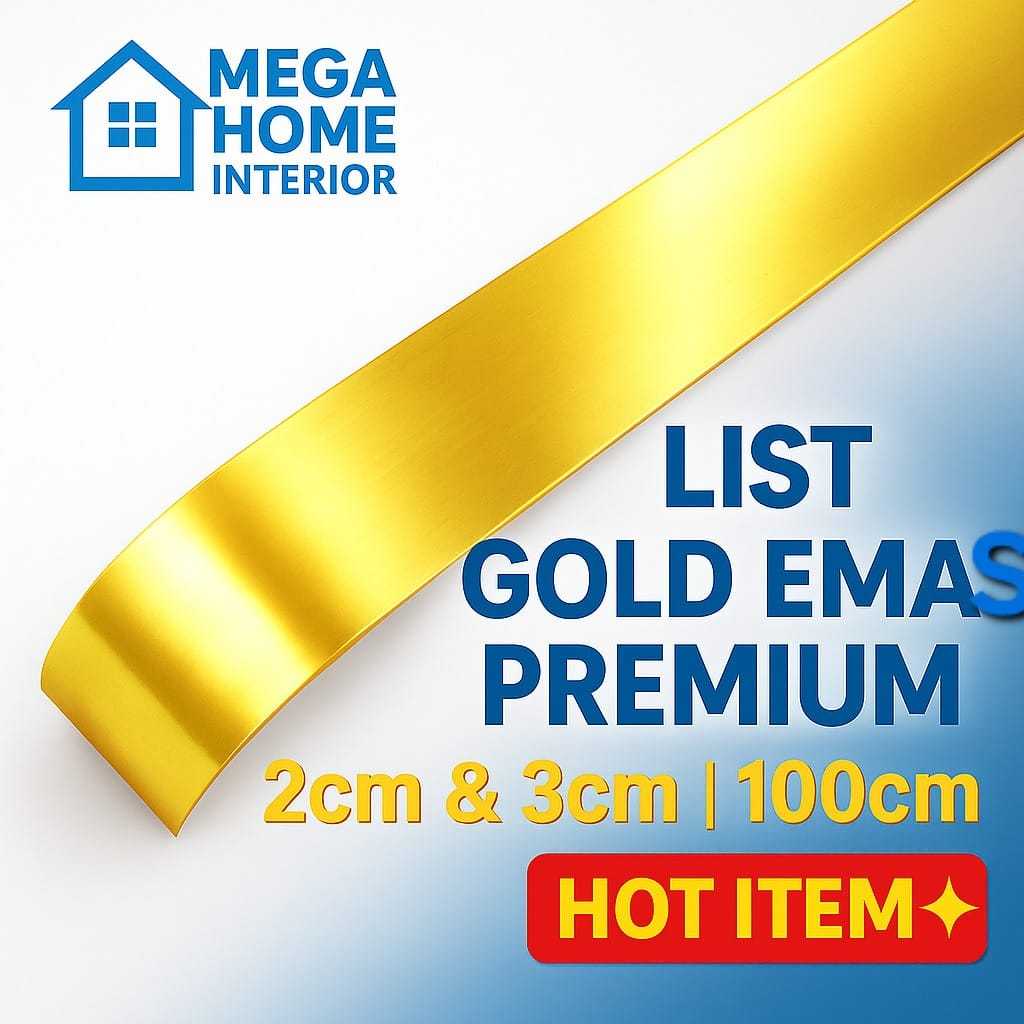 List Gold Emas Dekorasi / Pita Emas Hias Interior
