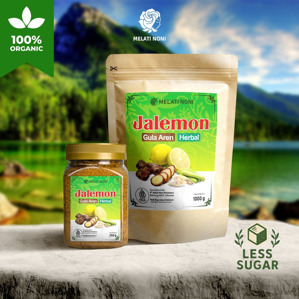 Jahe Merah Lemon Sereh Gula Aren Bubuk Murni Wedang Jalemon Melati Noni