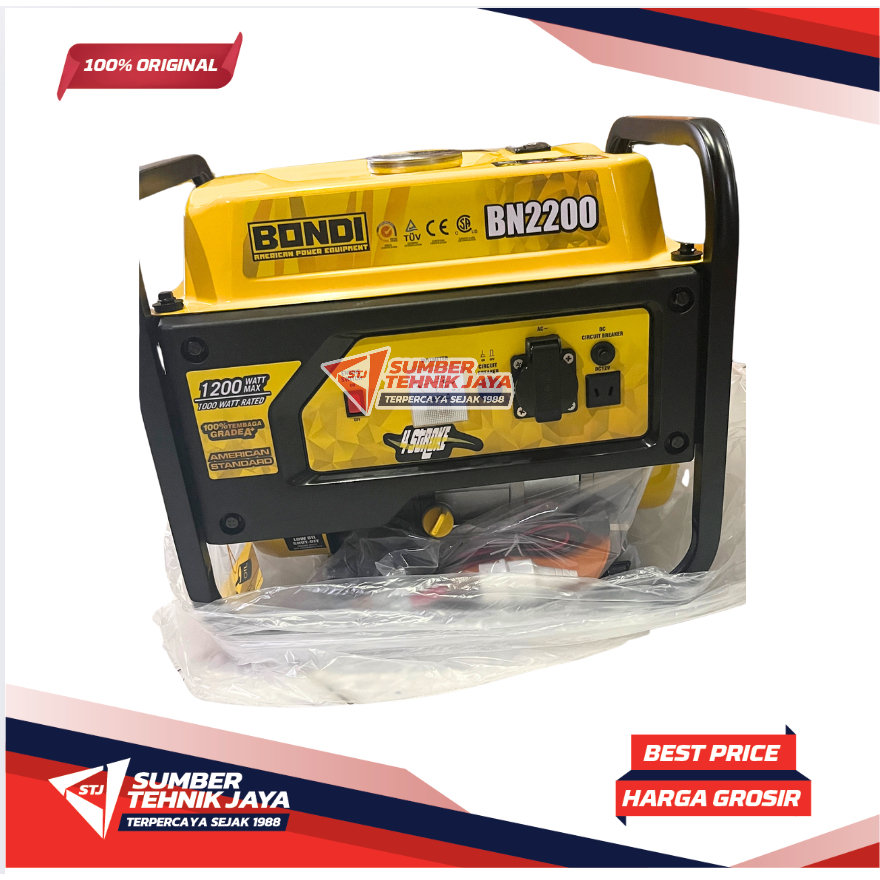 Genset 1200-1000 Watt 4 tak Bensin Murni Generator Portable Terbaik 100% Tembaga A+