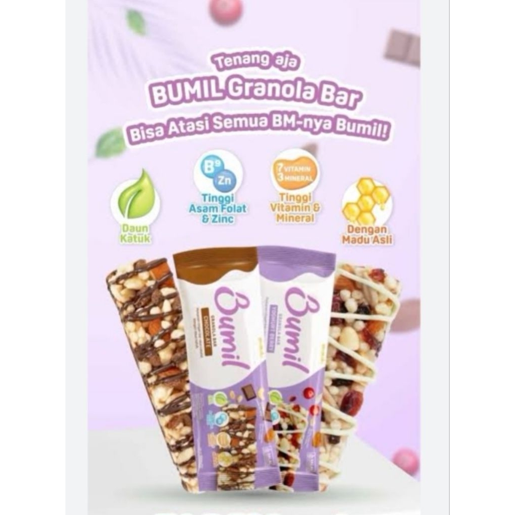 

paket bundling mix bumil granola bar yoghurt berry dan chocolate(046285)
