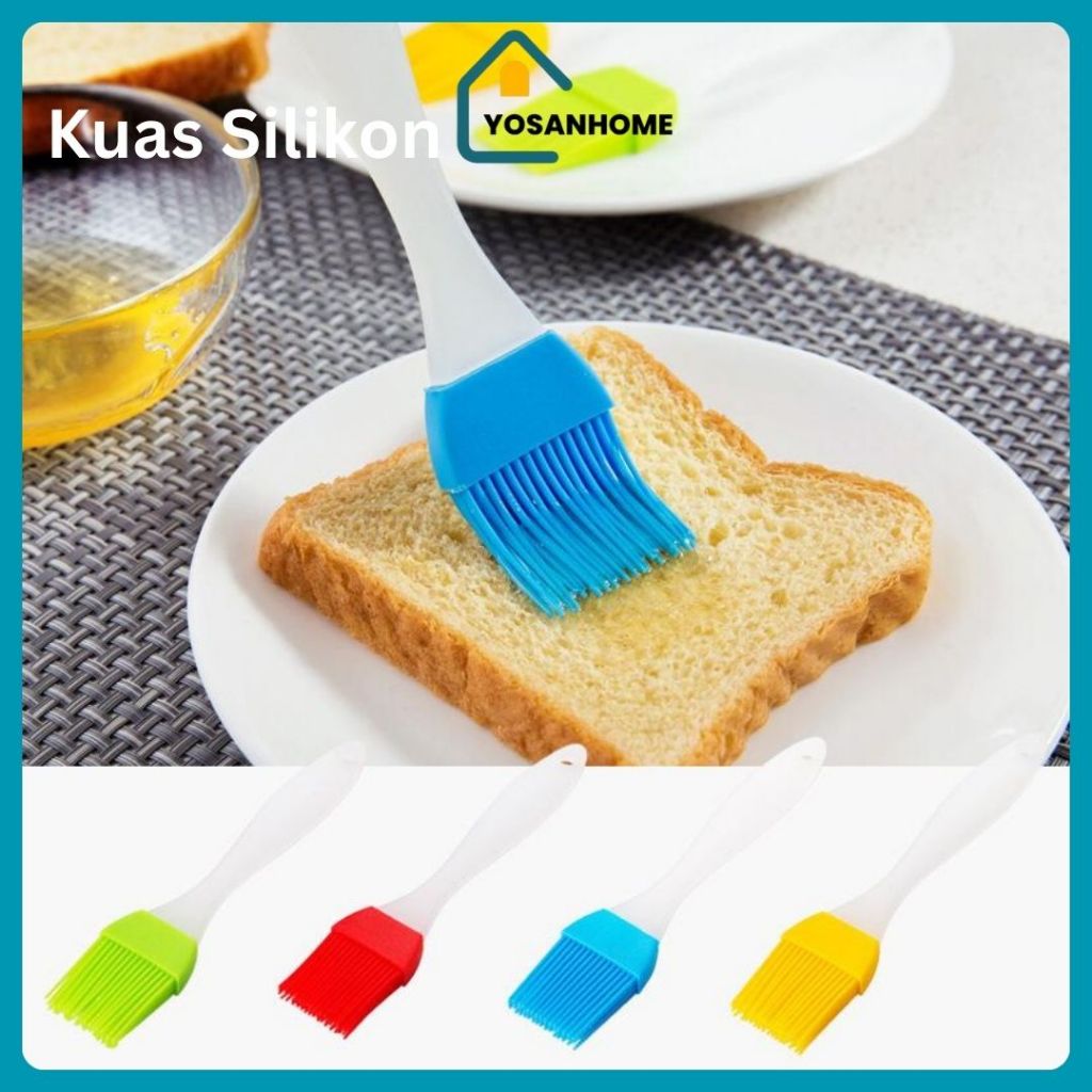 KUAS MINYAK SILIKON Food Grade / Kuas BBQ Sikat Cream Kue Cake Roti / Silicone Brush
