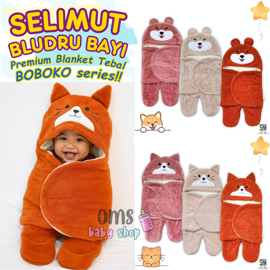 Boboko Selimut Bludru Celana Bayi Newborn | Selimut Bulu Tebal Boboko Premium | Newborn 0-6 Bulan | 