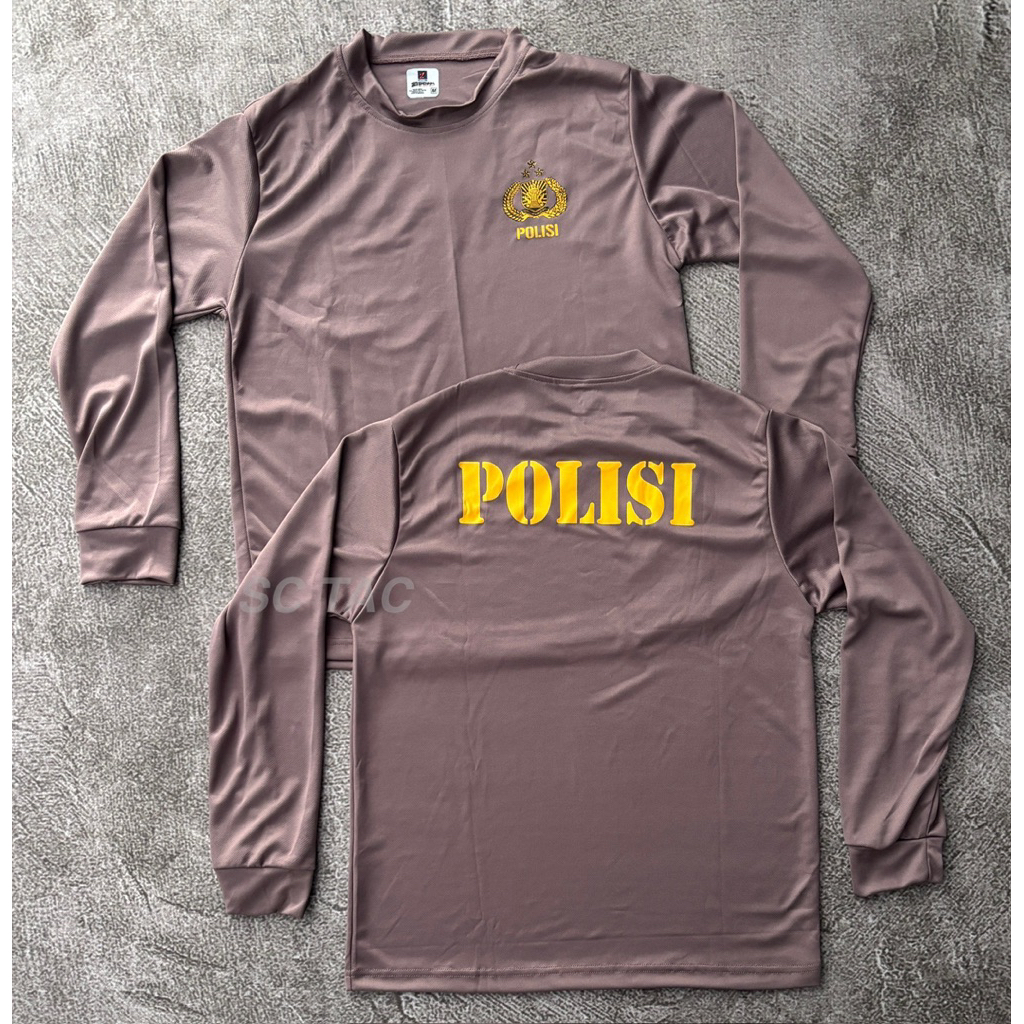 Kaos Panjang JERSEY COKLAT POLISI/Kaos JERSEY PANJANG POLRI
