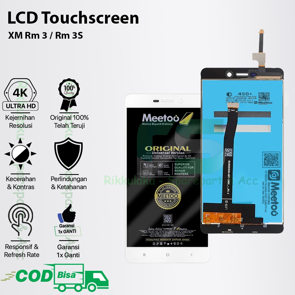 LCD Touchscreen Redmi 3 / Redmi 3S Original 100% Fullset