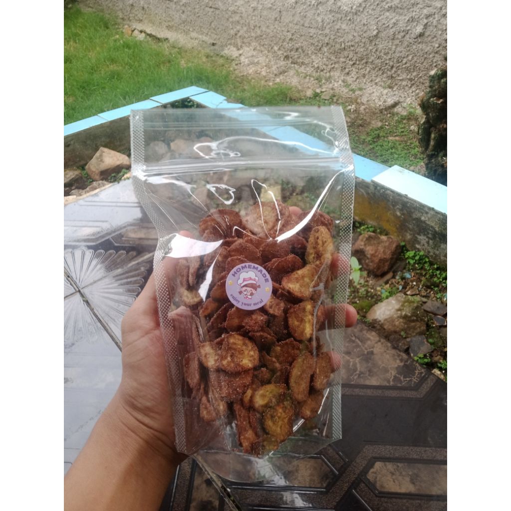 

kripik pisang koin coklat bubuk