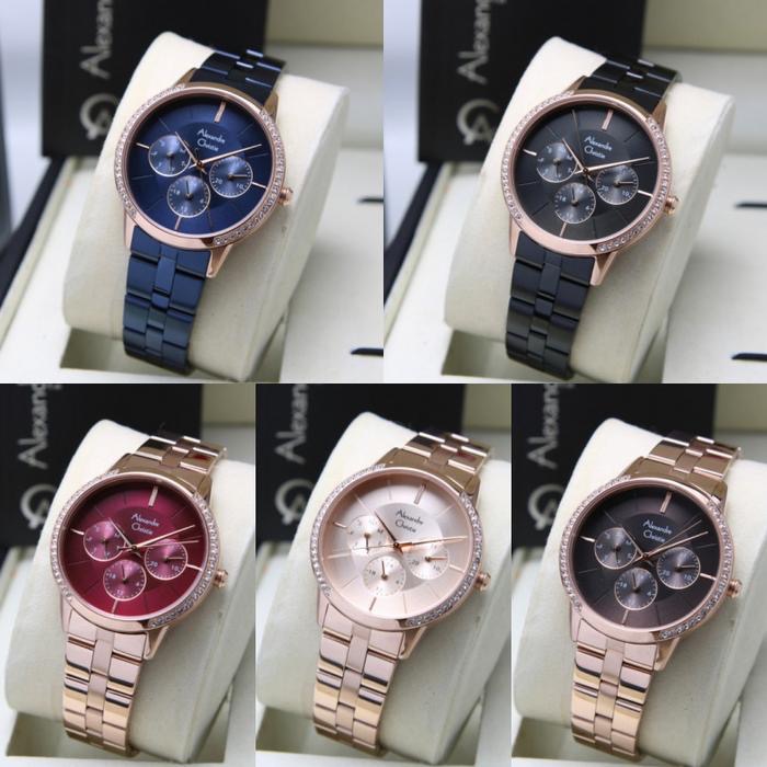 Alexandre Christie AC 2988 BF BBRBA Ladies Black Dial Black Stainless Steel Strap