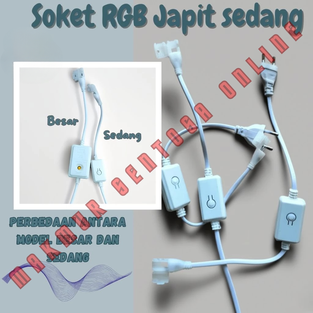 [SEDANG]KONTROLER FLASHER SOCKET SOKET LED STRIP 5050 2835 RGB KEDIP JEPIT