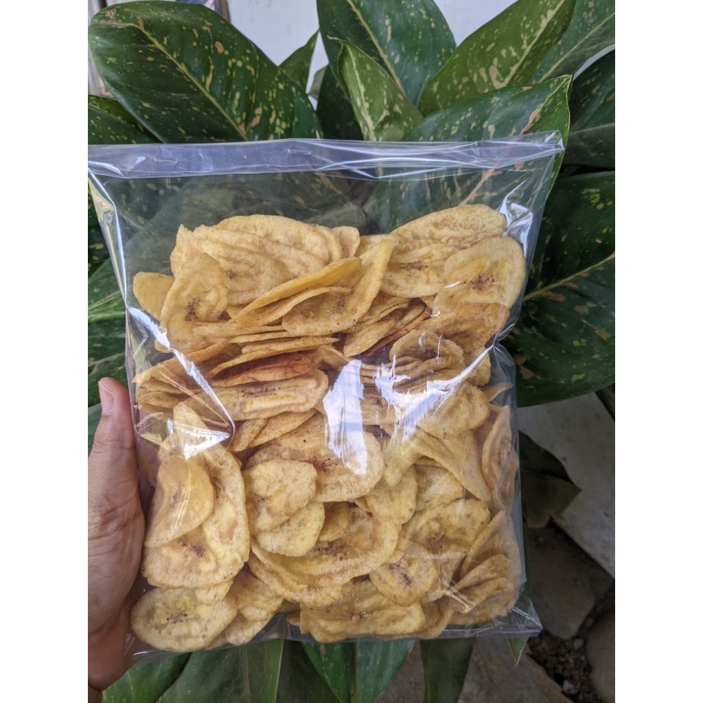 

keripik pisang tanduk kemasan 250gram rasa gurih