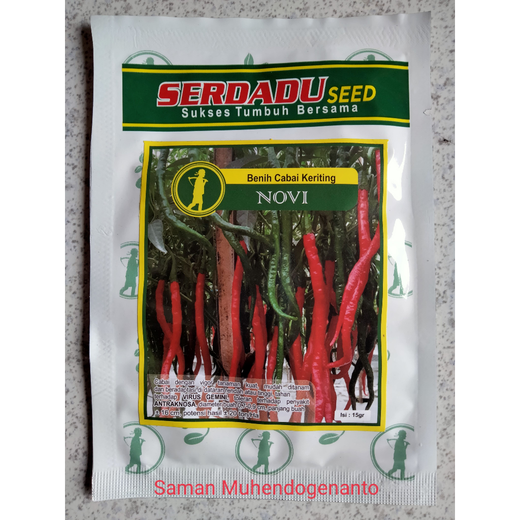 Benih Cabe Merah Keriting NOVI 15 Gram (3000 biji) - Bibit Cabai NOVI - Cmk NOVI