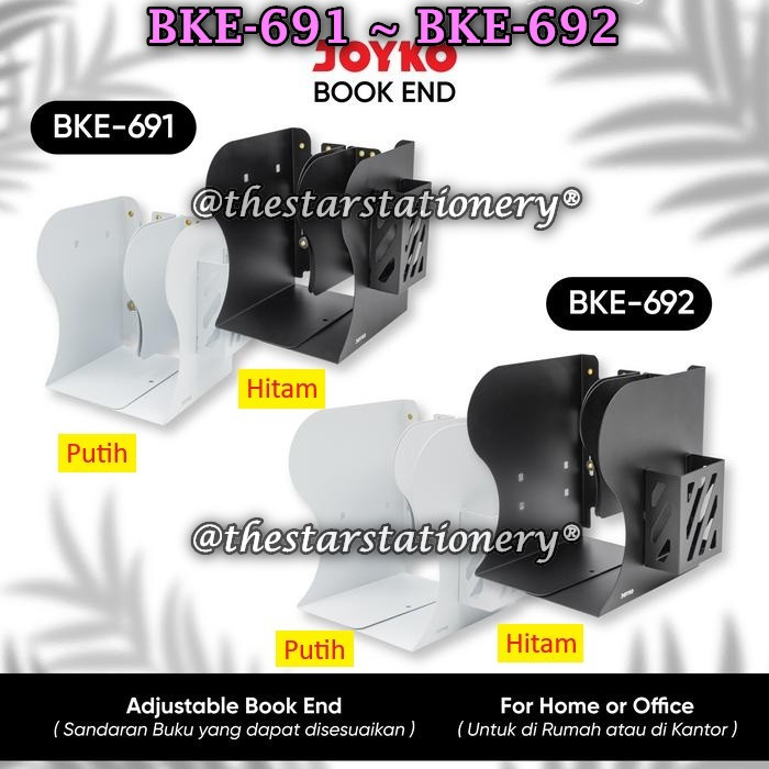 

(1 Biji) GABUNGAN Sandaran Buku JOYKO BKE-691 BKE-692 Sandaran Buku Adjustable Book End (1 Biji)
