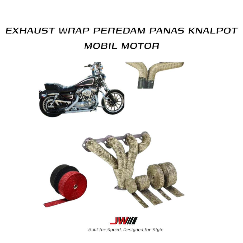 EXHAUST WRAP PEREDAM PANAS KNALPOT MOBIL MOTOR / LAKBAN PELINDUNG PANAS KNALPOT