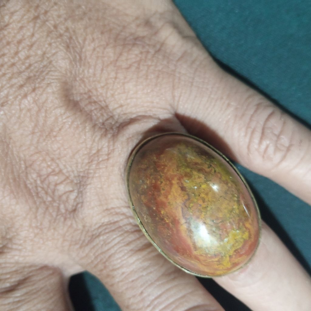 Batu akik lumut merah jumbo lawas murah