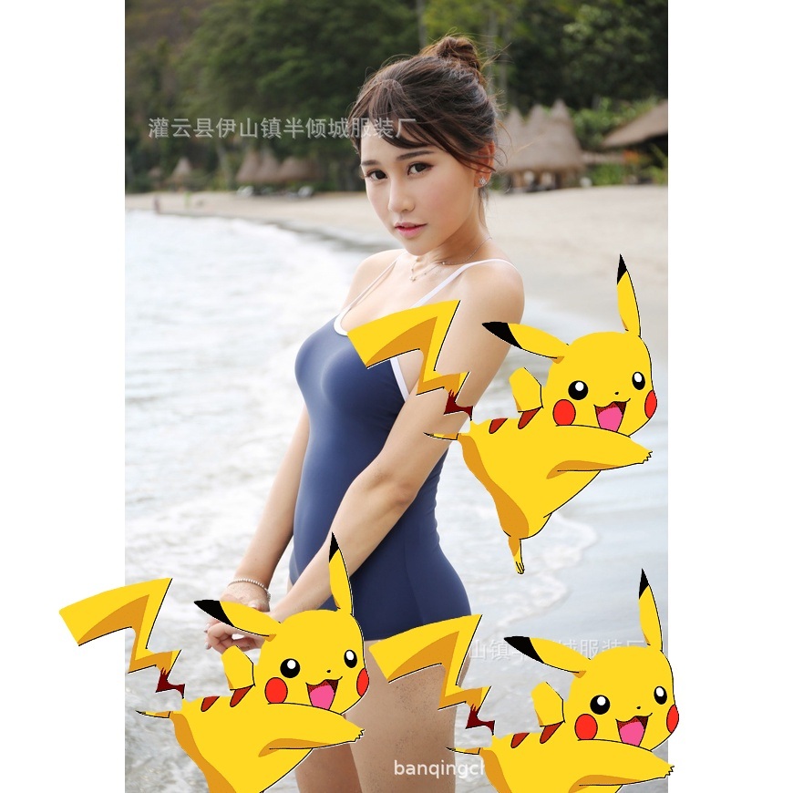 [oddsolshop] pekanbaru/Lingerie Pakaian Renang Model Teddy Bodysuit Baju Wanita Sukumizu Biru 141