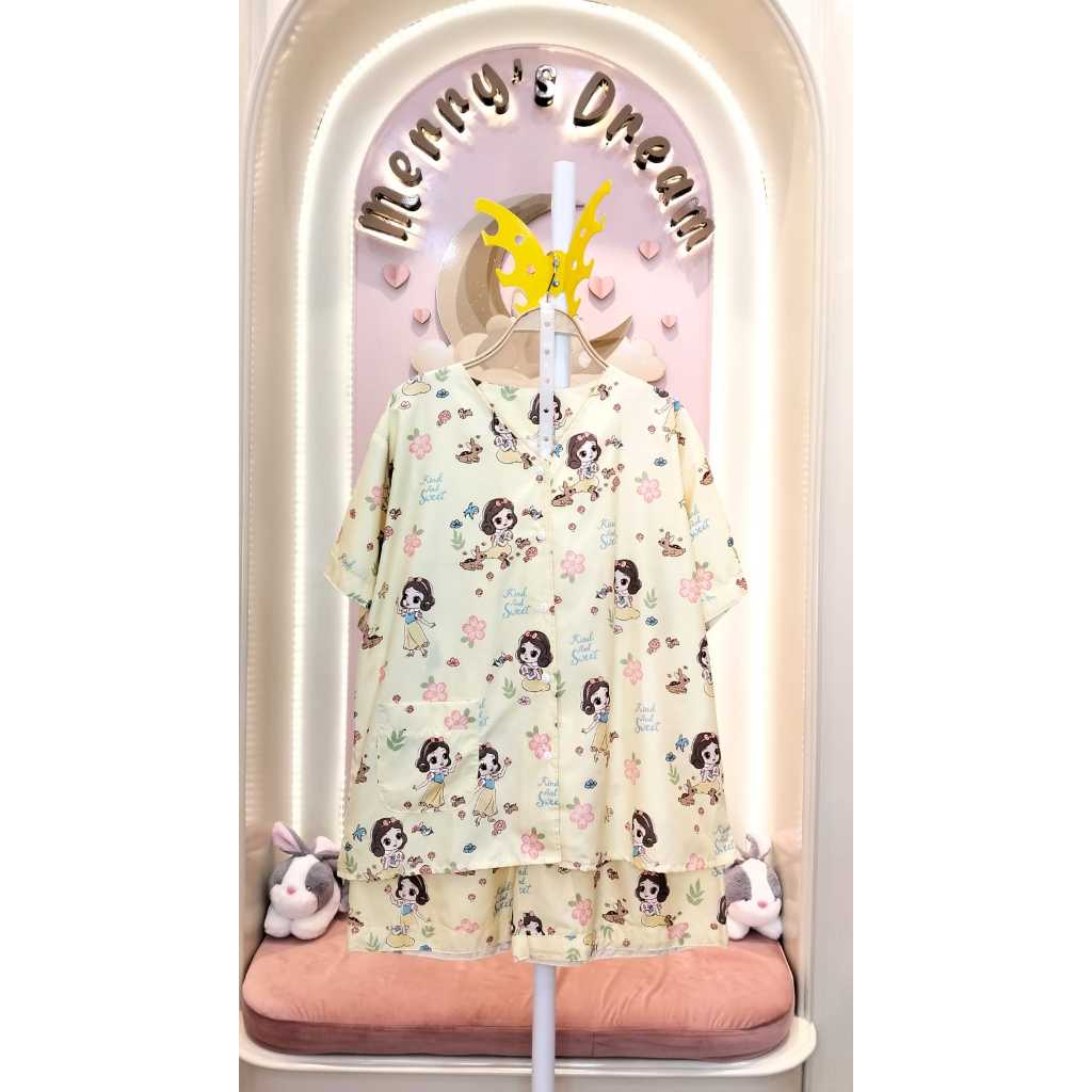 Set Hotpants Baju Tidur Wanita Karakter | Baju Tidur Wanita Gemas | Baju Tidur Wanita Termurah | One