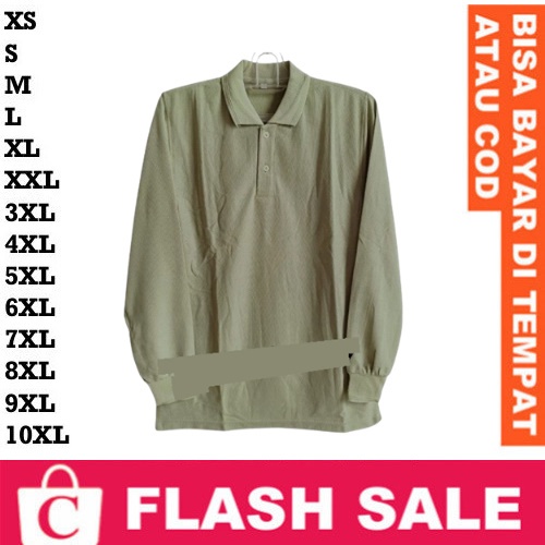 CAPYBARA kaos kerah polos krah polo shirt kerah lakos polos unisex lengan panjang | Kaos Polo Warna 