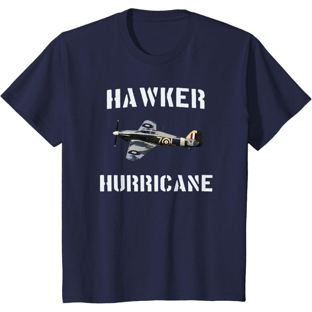 Baju kaos anak RAF HAWKER HURRICANE T SHIRT WW2 WW11 FIGHTER PLANE PILOT T-Shirt