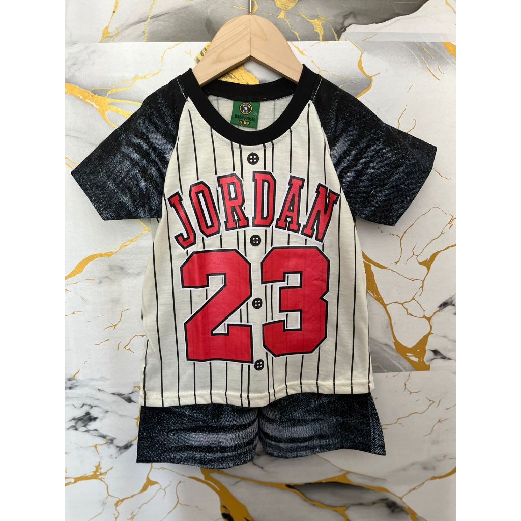 SETELAN KAOS JORDAN 23 SETELAN ANGKA VIRAL ANAK ANAK UNISEX 2-10 TAHUN