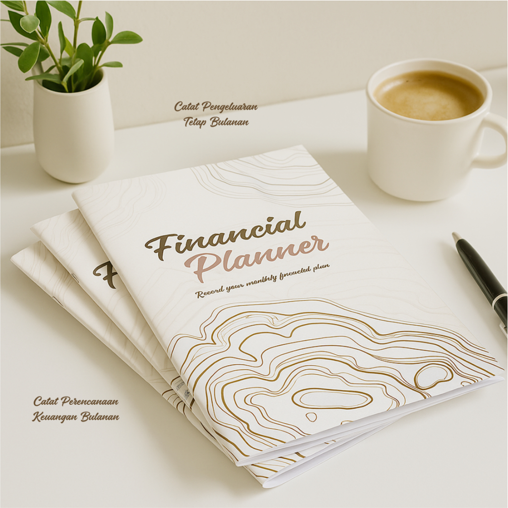 Financial planner | Buku Financial planner | Buku Financial bulanan | Buku Rencana anggaran bulanan