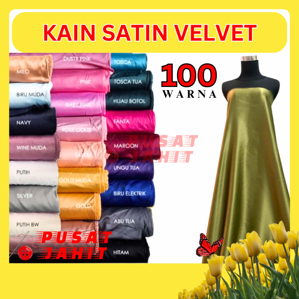 VELVET - Kain Satin Velvet Premium