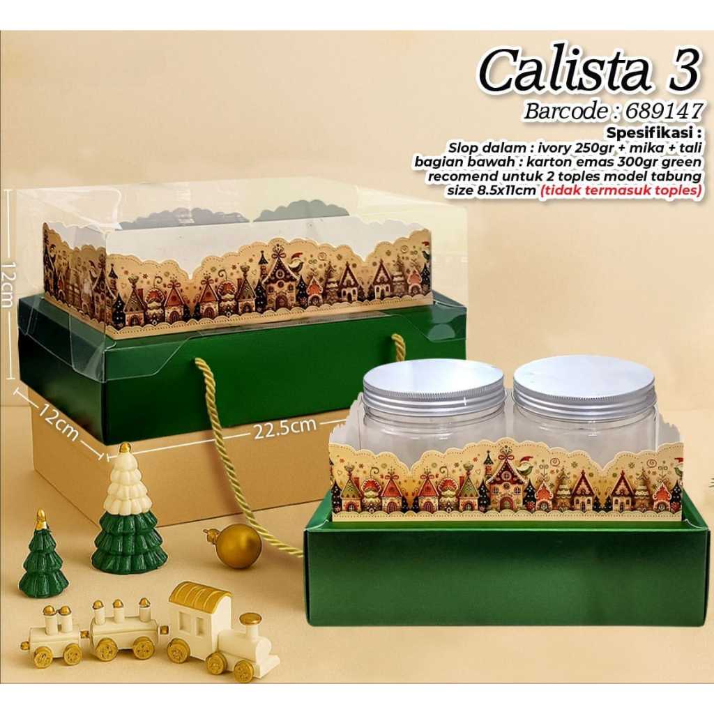 

Box Hampers Christmas Box Toples Natal Calista 3 Bunga tutup mika + Tali 22,5x12x12 (3pcs)