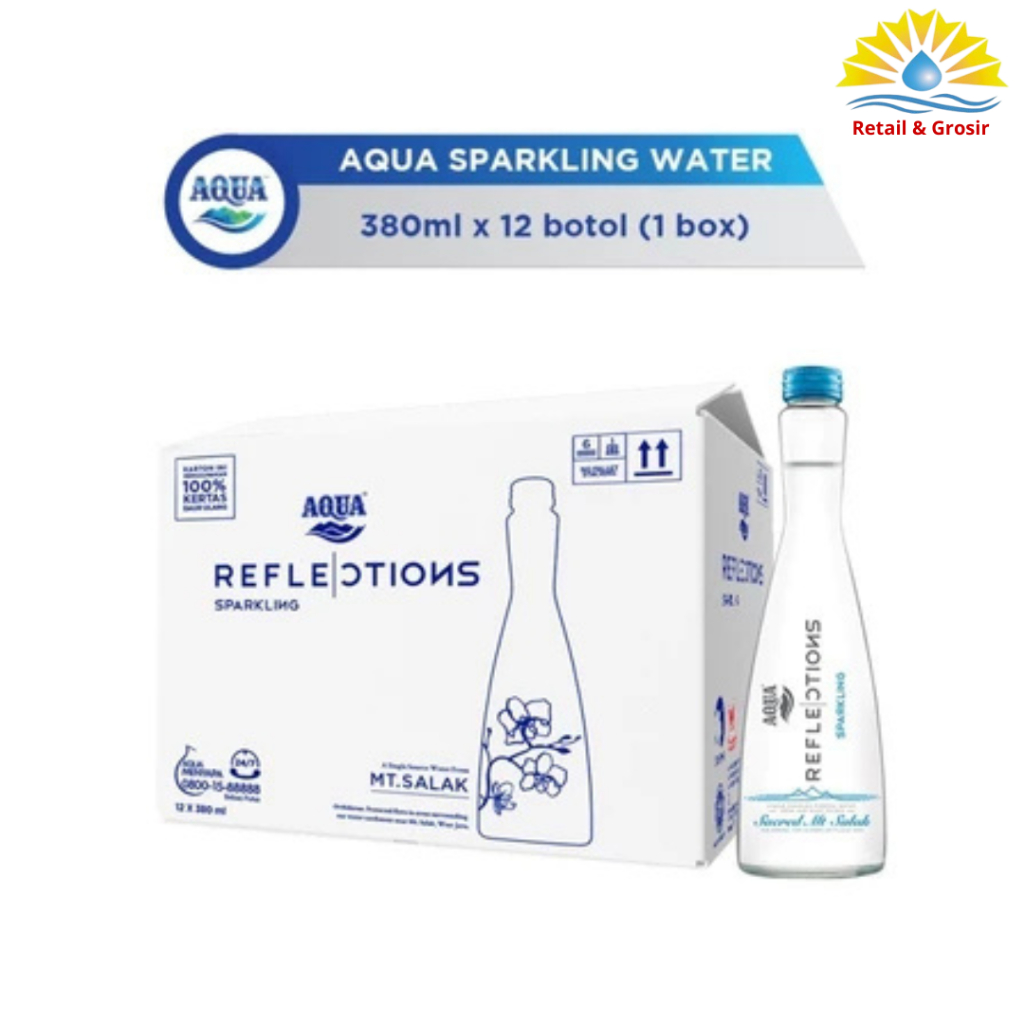 

Aqua Reflections Sparkling 380ml Segar Alami ( isi 12 botol)