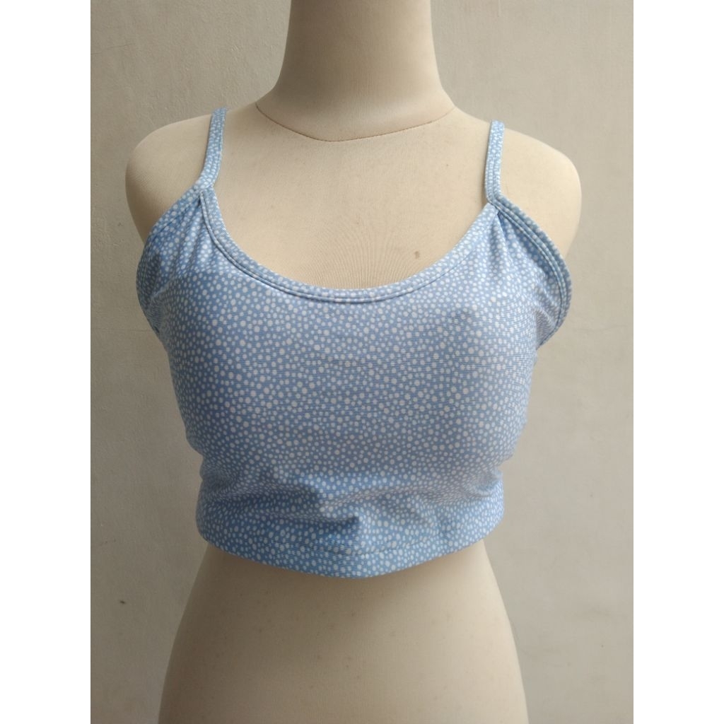 Sport Bra Cotton On Biru Putih Preloved
