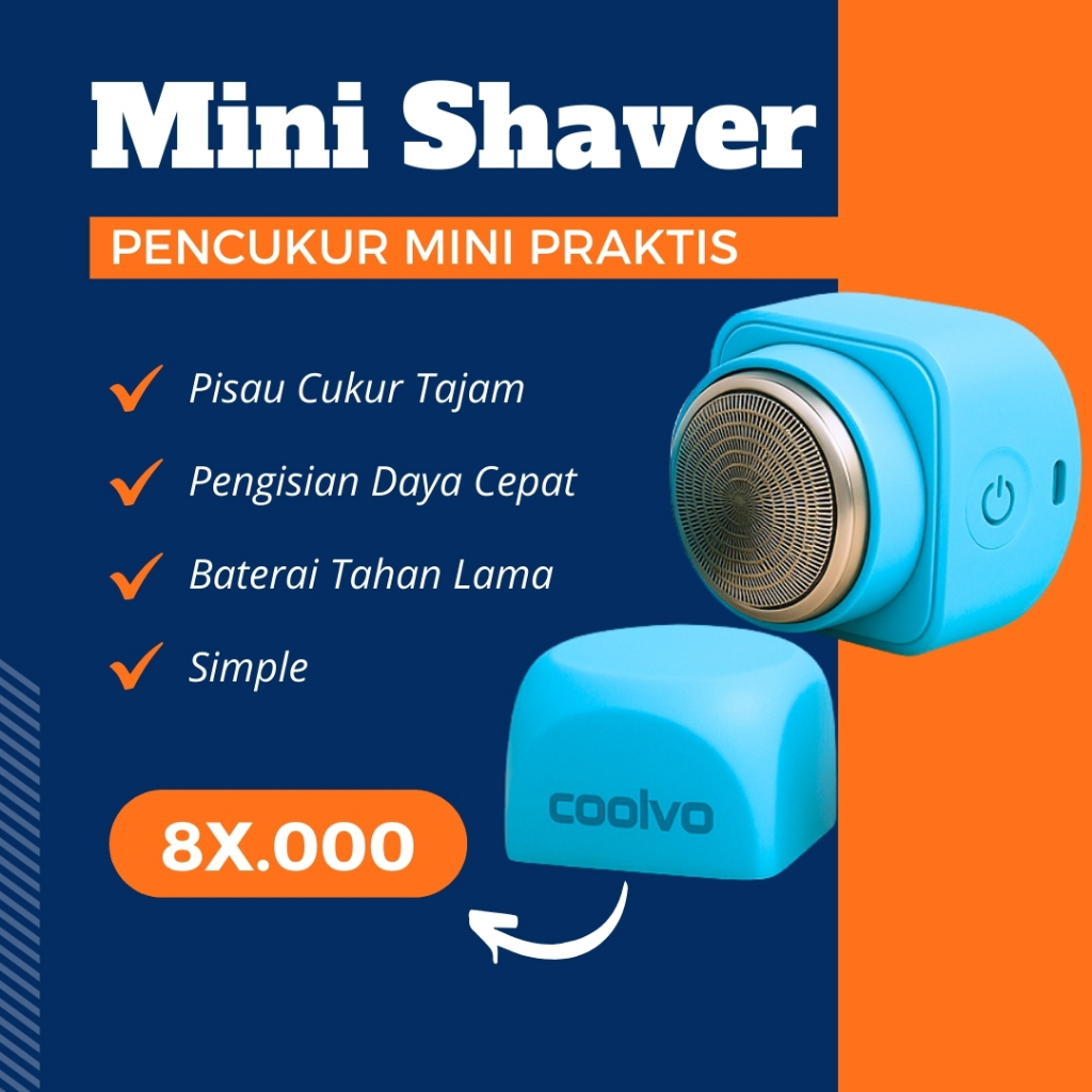 Alat Cukur Elektrik Shaver cukur jenggot Listrik Portable Mini Alat Cukur Jenggot Kumis Rambut Elekt