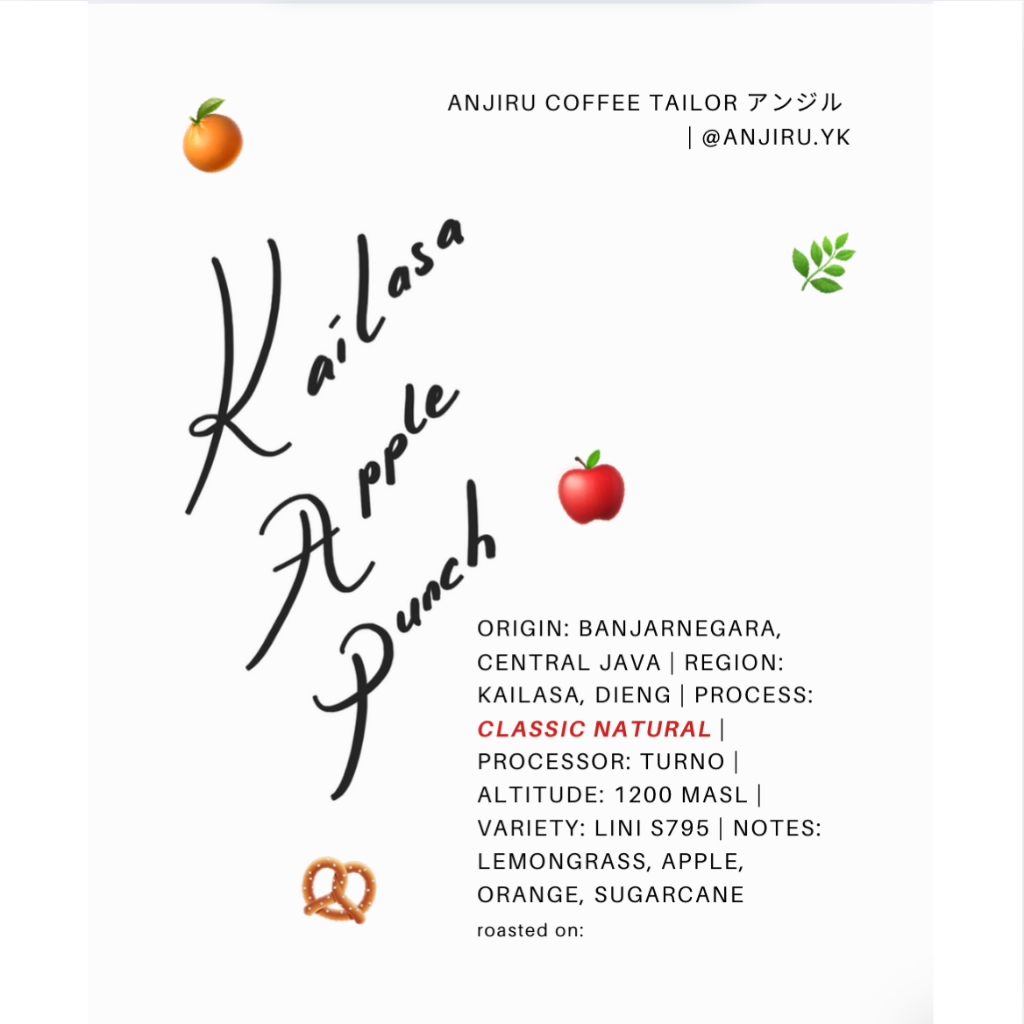 

Kailasa Apple Punch - Kopi Arabika Kailasa Banjarnegara Dieng Central Java Filter Roast Coffee Single Origin (BIJI/BUBUK)