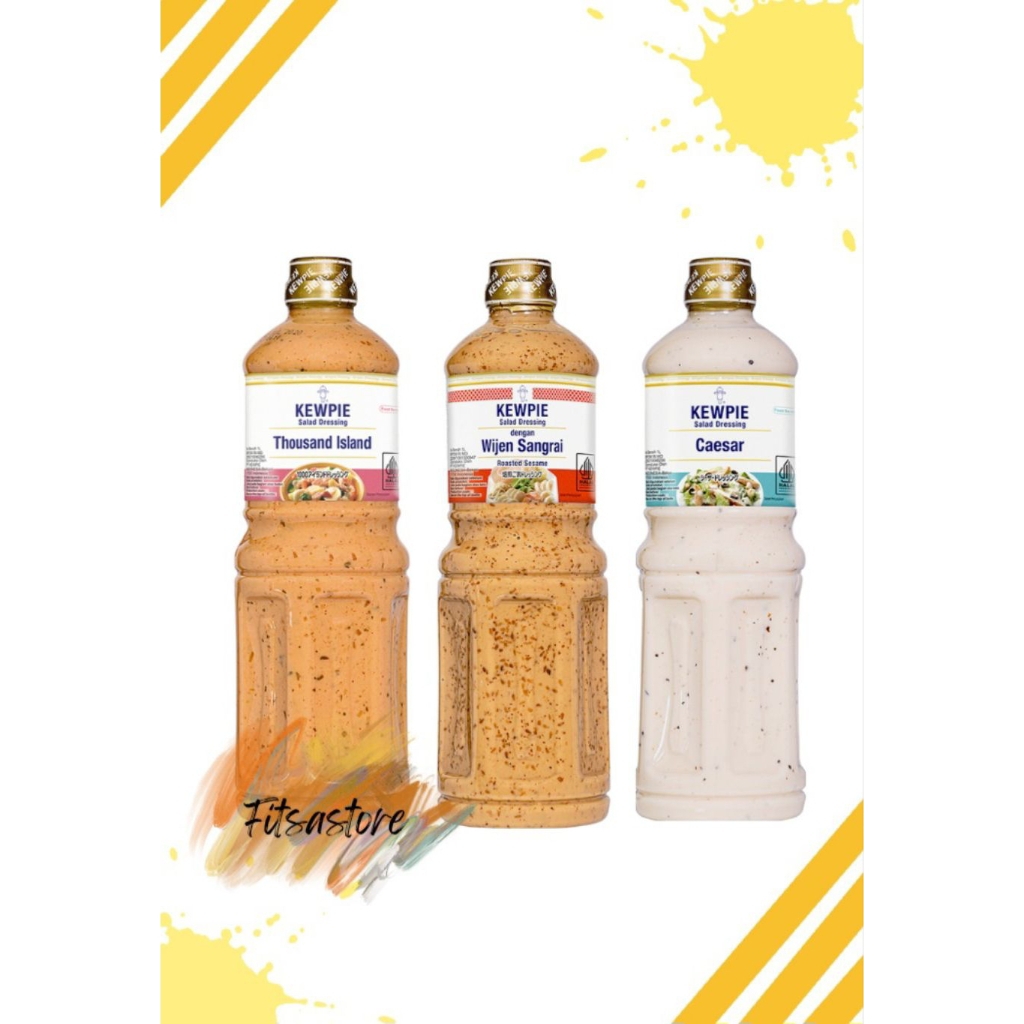 

Kewpie Salad dressing Caesar, Wijen sangrai, Thousand Island 1 ltr
