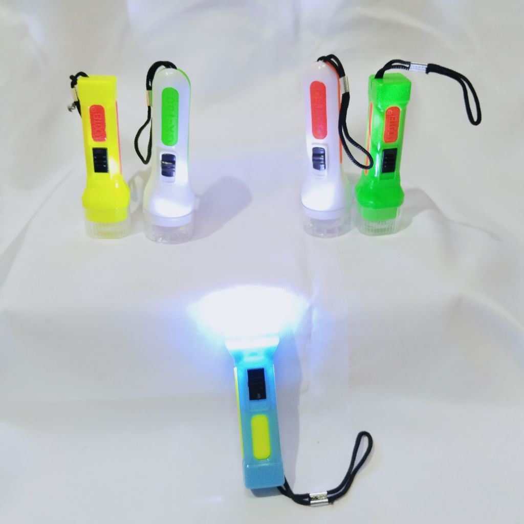 senter baterai, senter kecil cahaya putih terang