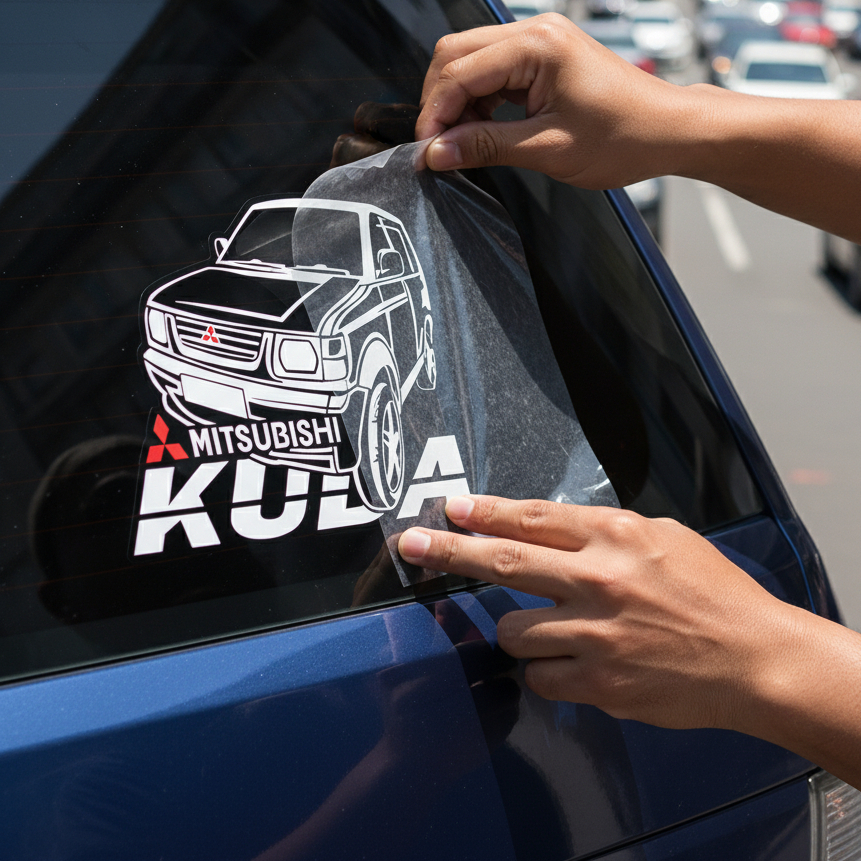 Stiker Cutting Variasi Kaca Mobil Mitsubishi Kuda 2000