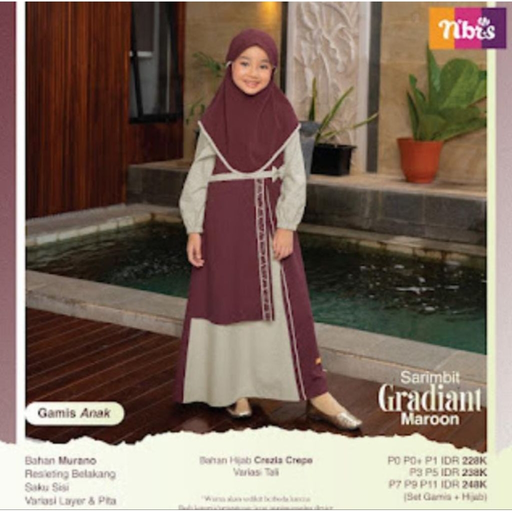 Nibras Gradiant Maroon