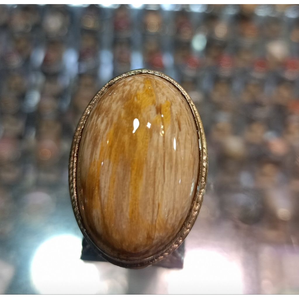 Cincin Batu fosil kelor/jumbo(natural)